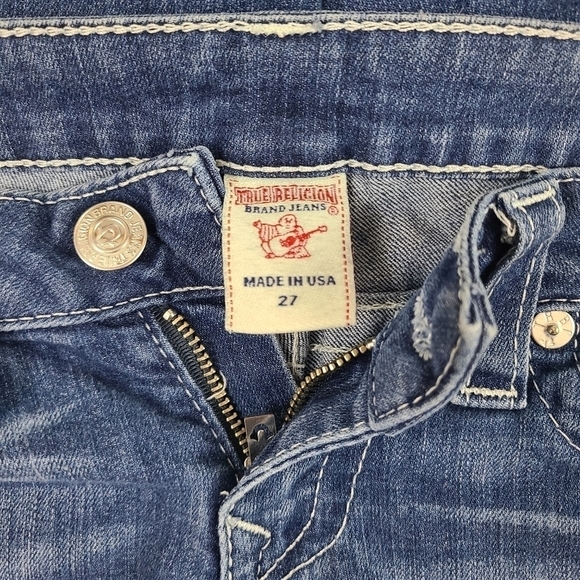 True religion Skinny Jeans Low Rise Flap Pocket Denim Medium Wash, Size 27 - Picture 10 of 16